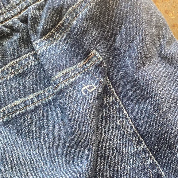 rag & bone Miramar Imitation Denim Print French Terry Shorts w/Side Pockets. Lrg - Picture 7 of 10